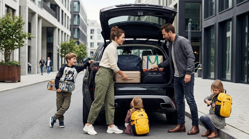 Professional 16:9 lifestyle photography of a trendy urban fa