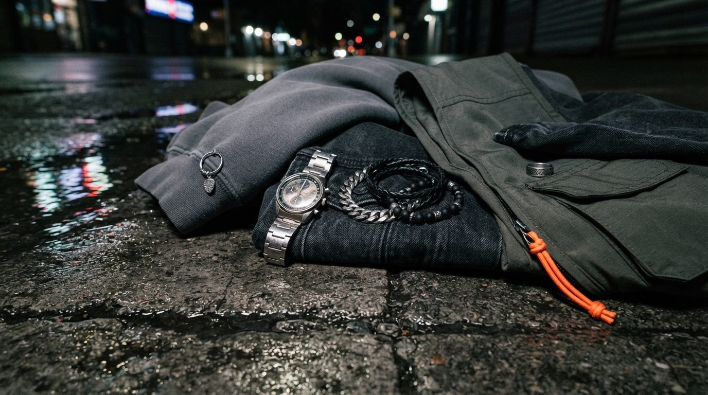 Illustration til guiden: Ur, armbånd og smykker til streetwear: hvad passer til hvad